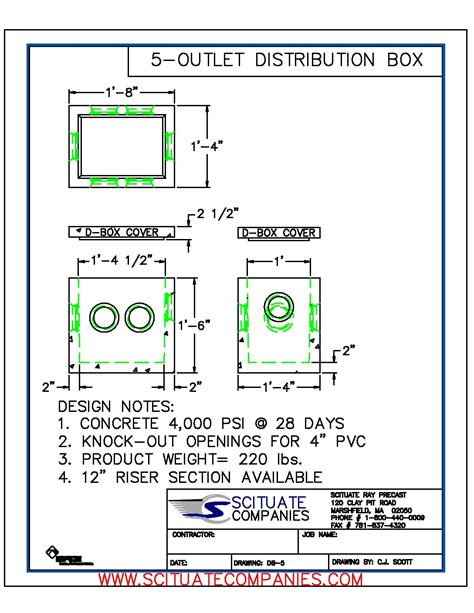 depth of distribution box|septic distribution box height.